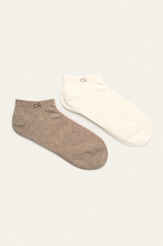 Calvin Klein - Kotníkové ponožky (2-pack) krátké ponožky bílá 100001772.NOS