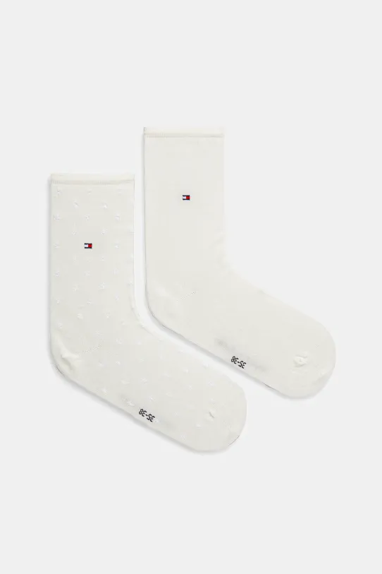 Ponožky Tommy Hilfiger 2-pack hladký béžová 100001493