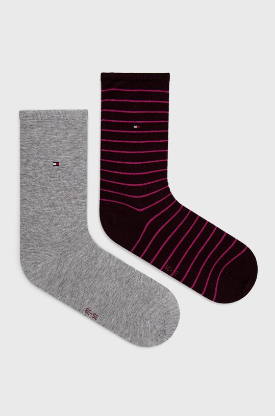 Шкарпетки Tommy Hilfiger 2-pack довгі шкарпетки фіолетовий 100001494