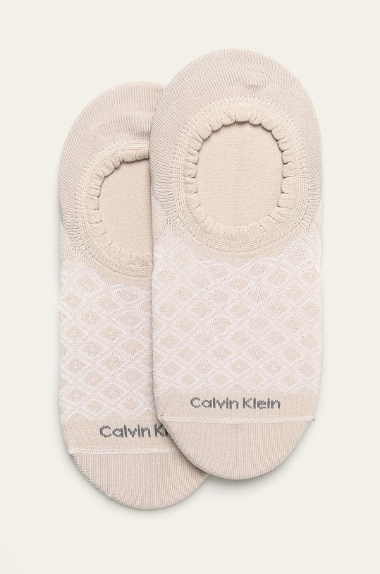 Calvin Klein - Stopki (2-pack) skarpetki krótkie beżowy 100001799.NOS