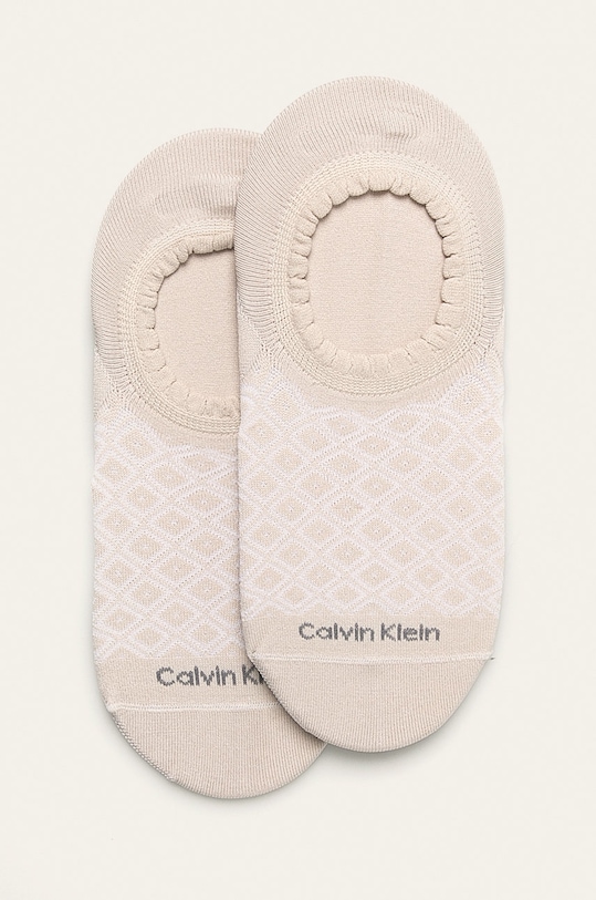 Calvin Klein - Stopki (2-pack) skarpetki krótkie beżowy 100001799.NOS