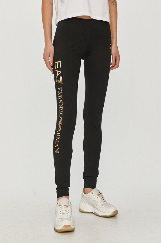 EA7 Emporio Armani - Legginsy 8NTP63.TJ01Z z elastanem czarny 8NTP63.TJ01Z