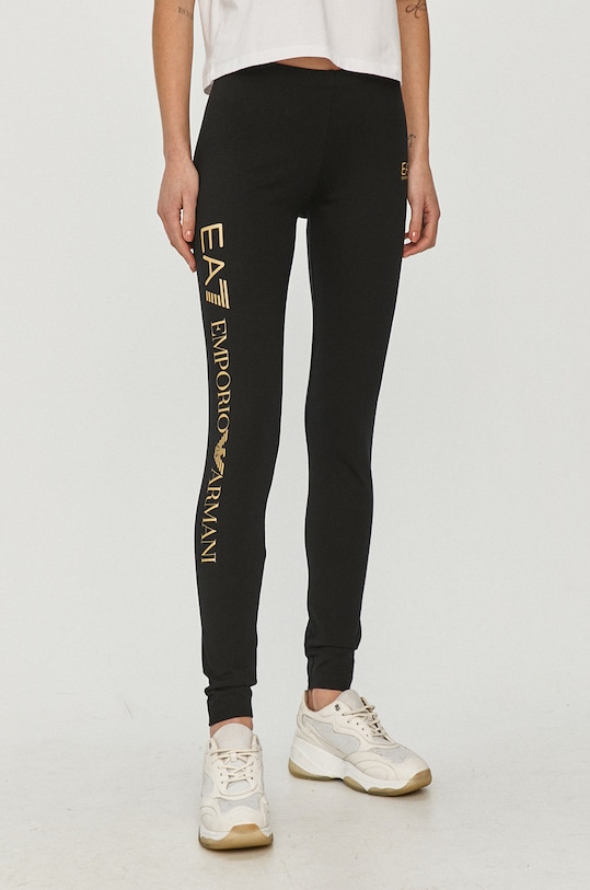 EA7 Emporio Armani - Legíny s elastanom čierna 8NTP63.TJ01Z