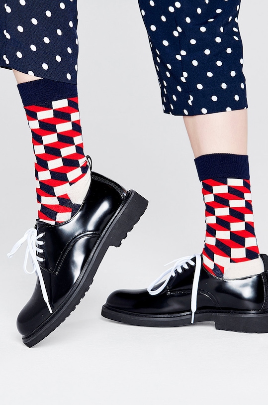 Happy Socks - Ponožky Filled Optic FO01.068.D. tmavomodrá AA00