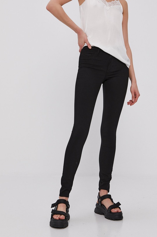 Pieces Spodnie z elastanem czarny 17079908