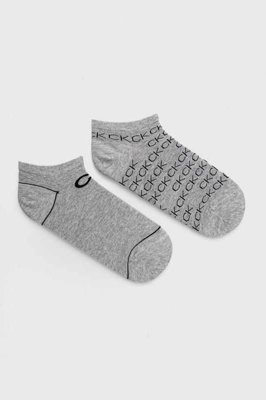 Calvin Klein skarpetki (2-pack) skarpetki krótkie szary 701218779.NOS