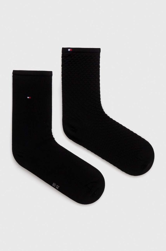 Κάλτσες Tommy Hilfiger 2-pack ψηλές κάλτσες μαύρο 701227563.NOS