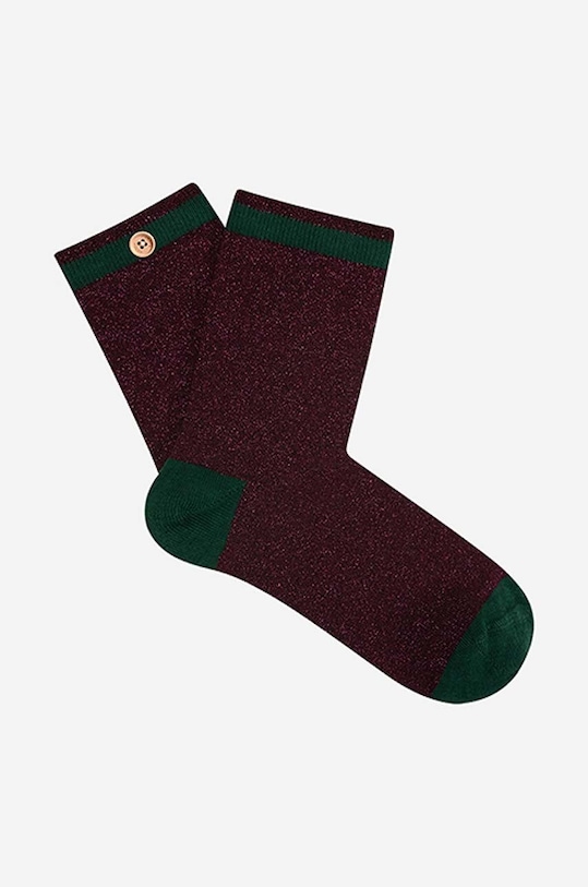 Ponožky Cabaia GIROFLE dlhé ponožky burgundské SOKW22.GIROFLE