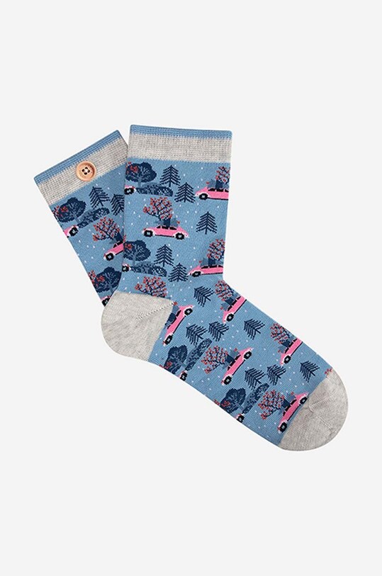 Ponožky Cabaia HILLARY & HONORE dlhé ponožky modrá SOKW22.HILLARY.HONORE