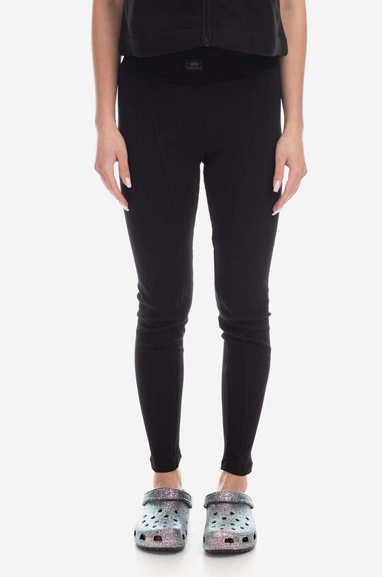 Odzież Alpha Industries legginsy bawełniane 136050.03 czarny