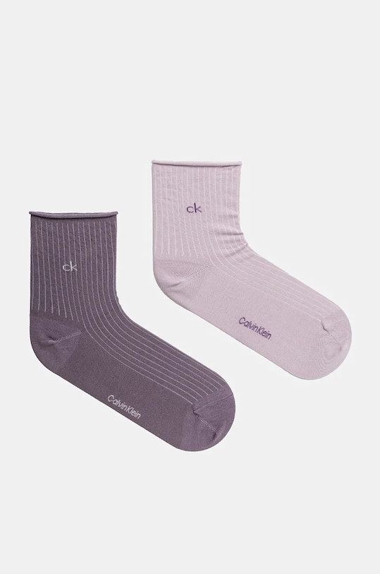 Calvin Klein skarpetki 2-pack skarpetki długie fioletowy 701229681.NOS