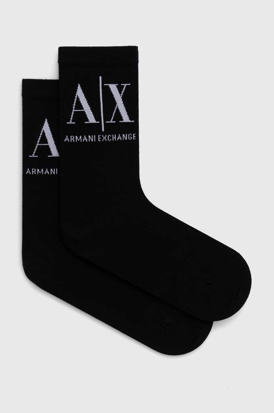 Čarape Armani Exchange visoke čarape crna 946020.CC401.NOS