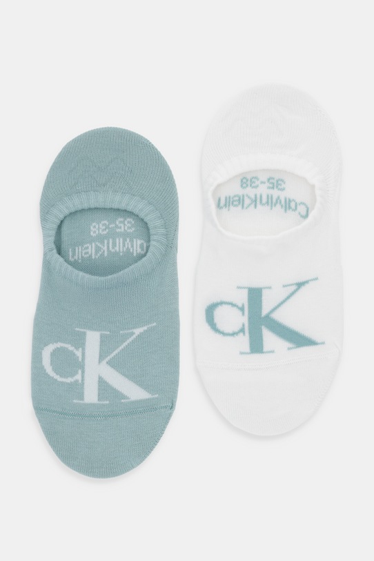 Calvin Klein Jeans skarpetki 2-pack skarpetki krótkie turkusowy 701228817.NOS