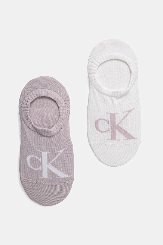Κάλτσες Calvin Klein Jeans 2-pack κοντές κάλτσες μωβ 701228817.NOS