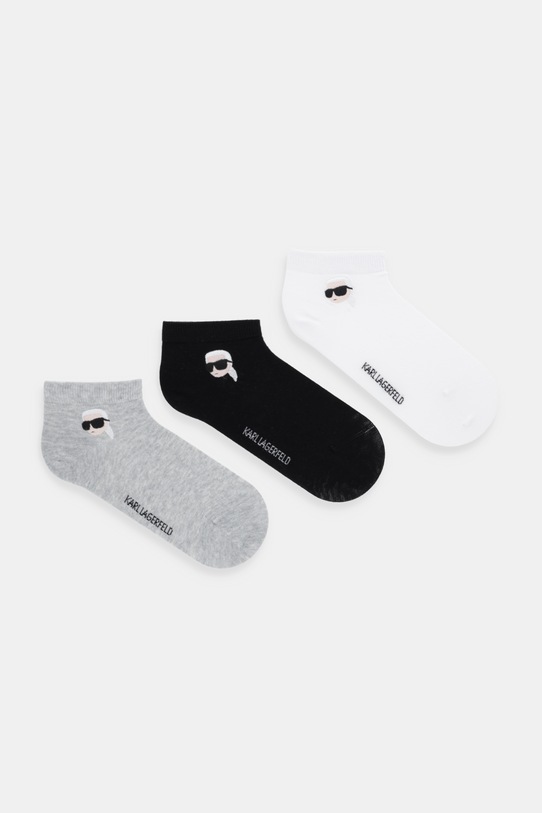 Karl Lagerfeld skarpetki 3-pack aplikacja biały A4W47036