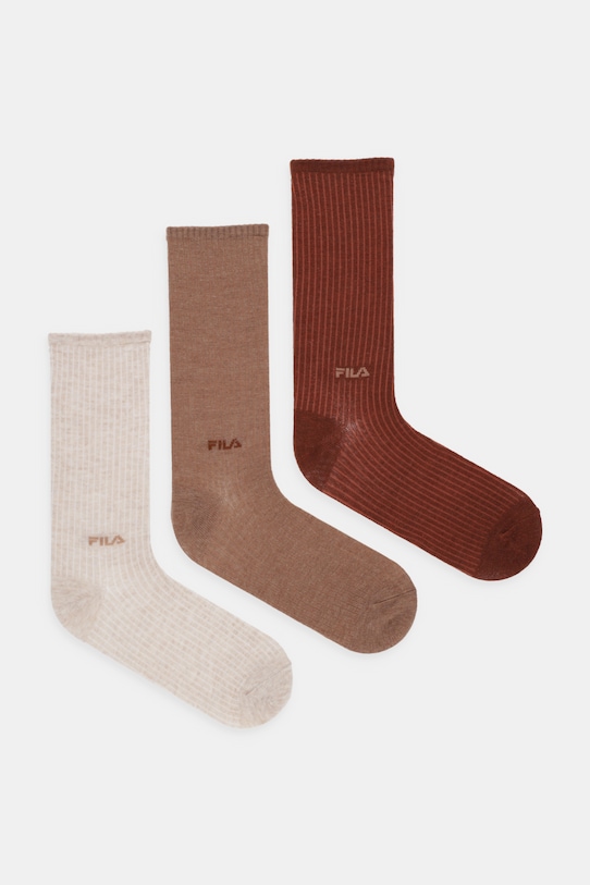 Fila skarpetki 3-pack skarpetki długie brązowy F6411