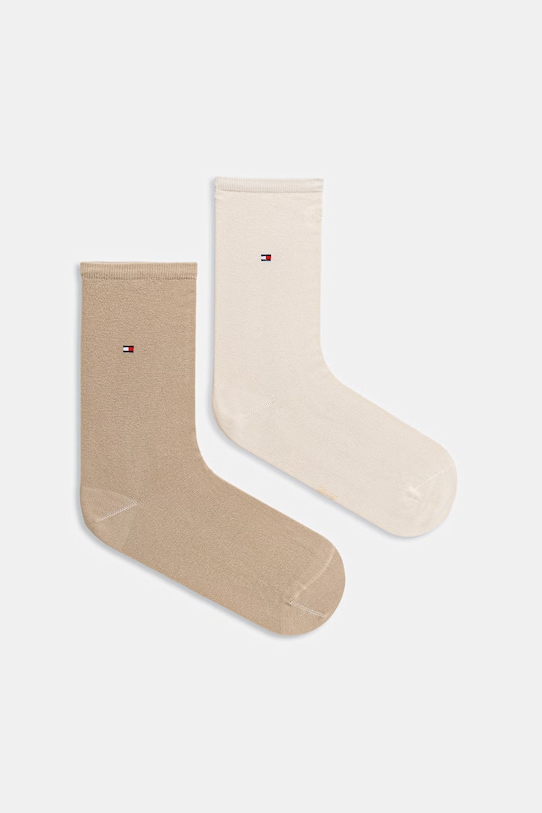 Tommy Hilfiger skarpety damskie 2-pack beżowy 371221119