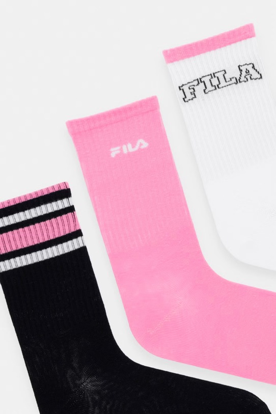 Fila skarpety damskie z bawełną 3-pack F5801 różowy SS26