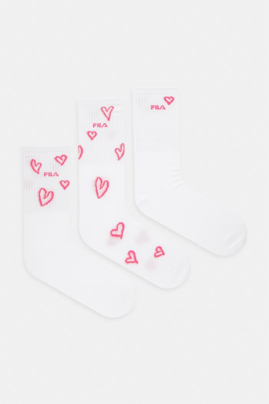 Fila skarpety damskie z bawełną 3-pack biały F5802
