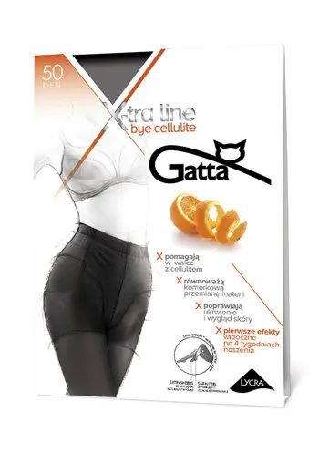 Gatta - Rajstopy X-tra Line Bye Cellulite 50 DEN Planet friendly czarny bye.cell.50