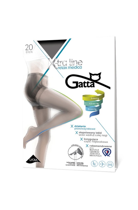 Gatta - Ciorapi X-tra Line Relax Medica 20 DEN Planet friendly negru Relaxmedica.20