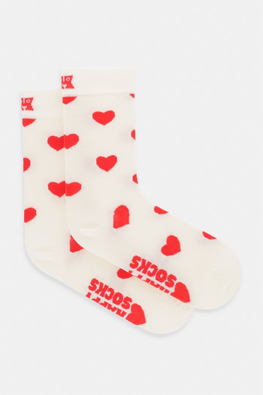 Happy Socks skarpetki beżowy HEA01.1000.Heart