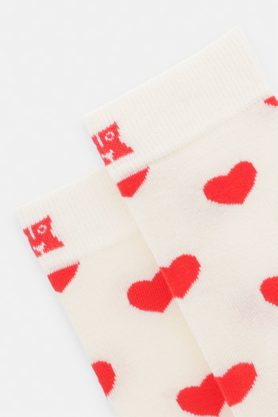 Happy Socks skarpetki HEA01.1000.Heart beżowy AW24