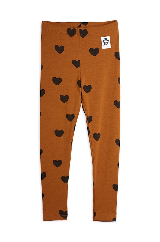 Mini Rodini legginsy dziecięce wzorzyste brązowy 1000006816.NOS