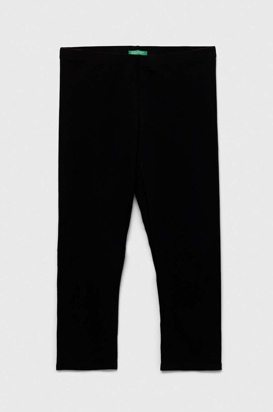 United Colors of Benetton legginsy dziecięce z elastanem czarny 3MT1CF02I.G.NOS