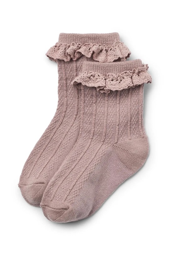 Wheat skarpetki z dodatkiem wełny dziecięce 2-pack 1926k.588 różowy AA00