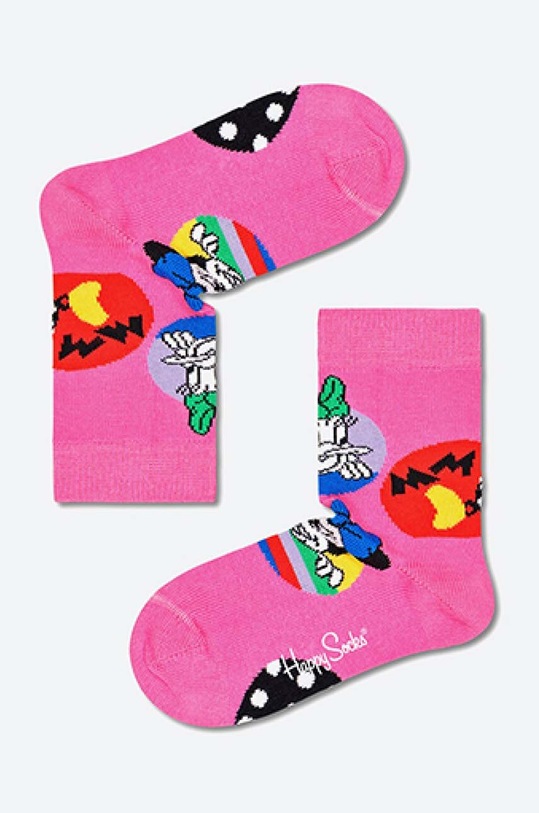 Happy Socks skarpetki dziecięce x Disney Daisy & Minnie skarpetki długie fioletowy KDNY01.3302