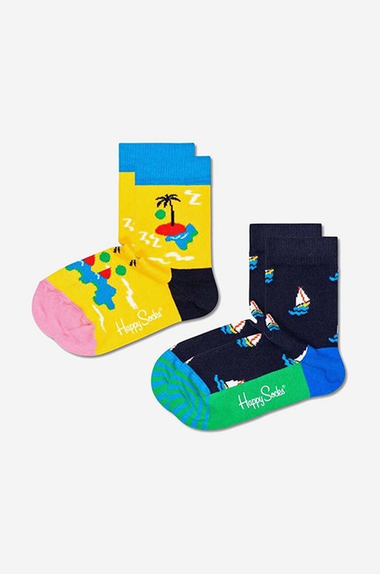 Happy Socks skarpetki dziecięce Island In The Sun 2-pack skarpetki długie multicolor KIIT02.6500