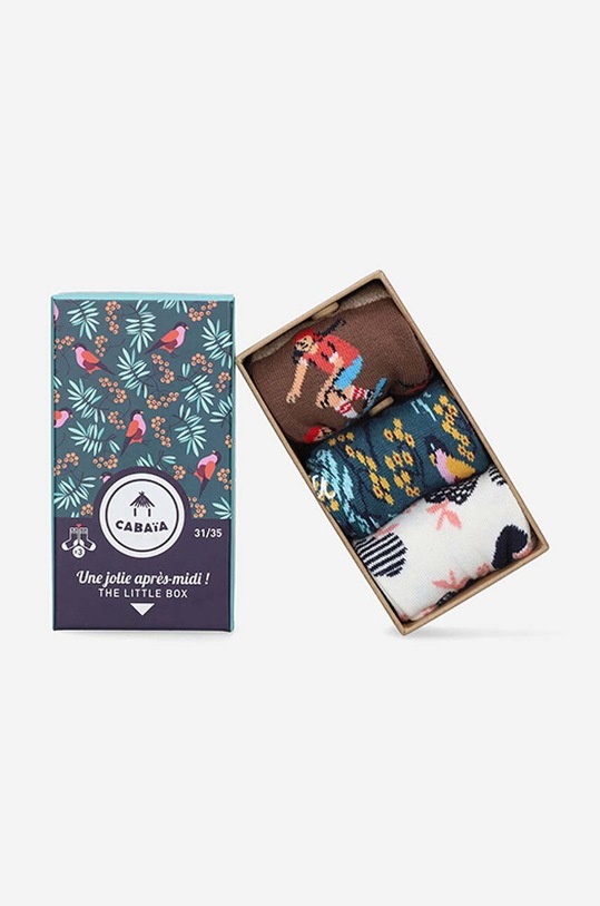 Cabaia skarpetki dziecięce UNE JOLIE APRES 3-pack skarpetki długie multicolor SOKW22.UNE.JOLIE.APRES