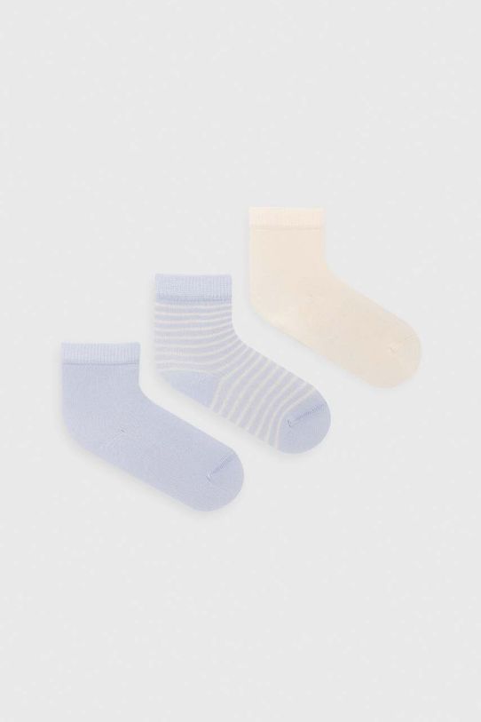United Colors of Benetton skarpetki niemowlęce 3-pack wzorzyste niebieski 6AO3F21AU.W.CONTINUATIV