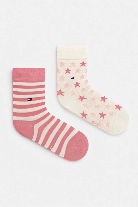 Tommy Hilfiger skarpetki dziecięce 2-pack skarpetki długie różowy 100000816.PPYA