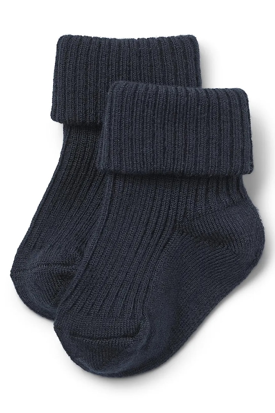 Chłopiec Wheat skarpetki z dodatkiem wełny dziecięce 2-pack 1924k.588 granatowy