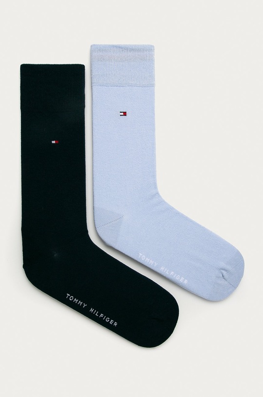 Ponožky Tommy Hilfiger 2-pak dlhé ponožky modrá 371111