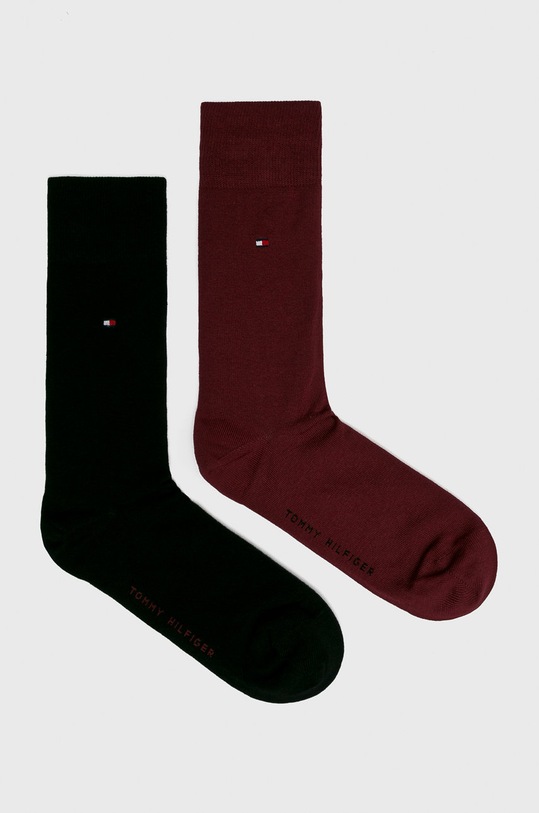 Tommy Hilfiger sosete 2-pack 2-pack burgundia 371111
