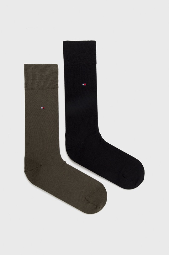 Ponožky Tommy Hilfiger 2-pack krátké ponožky zelená 371111