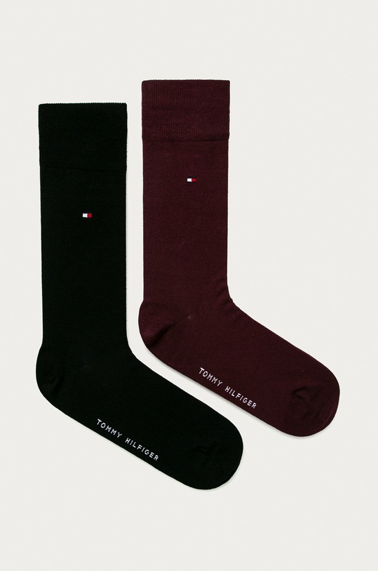 Ponožky Tommy Hilfiger 2-pak dlhé ponožky čierna 371111