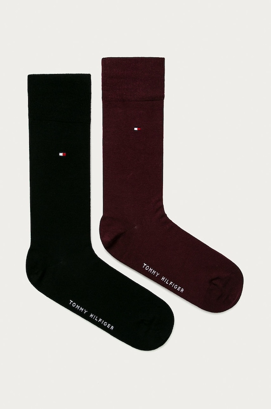 Ponožky Tommy Hilfiger 2-pak dlhé ponožky čierna 371111