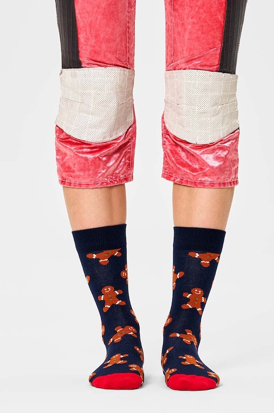 Oblečení Ponožky Happy Socks Holiday Singles Gingerbread GIN01.6000.M námořnická modř