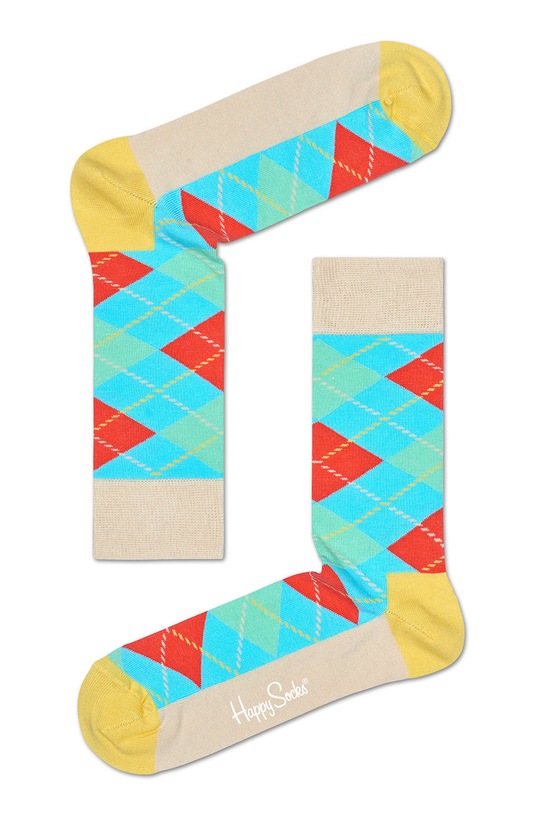 Happy Socks - Ponožky Argyle dlouhé ponožky béžová ARY01.1000.M