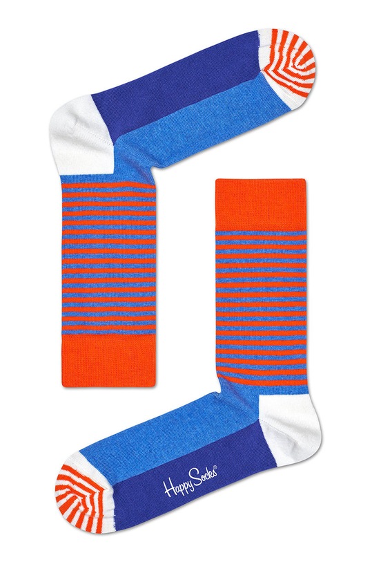 Happy Socks - Sosete Half Stripe albastru HAS01.2000.M
