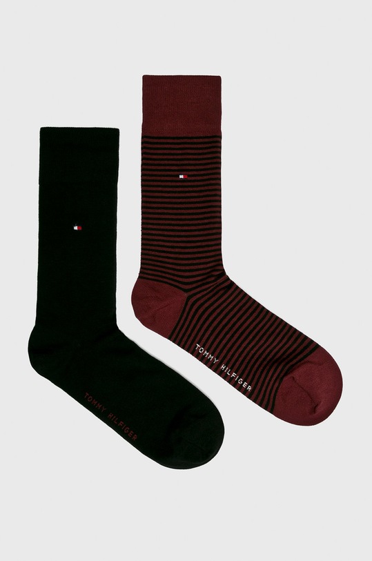 Tommy Hilfiger - Ponožky (2 pack) dlouhé ponožky burgundské 342029
