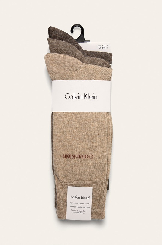 Calvin Klein - Ponožky (3-pack) 100001752.NOS hnědá AA00