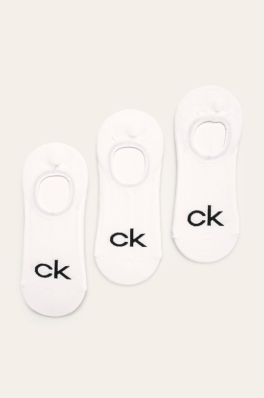 Calvin Klein - Stopki (3-pack) skarpetki krótkie biały 100001756.NOS