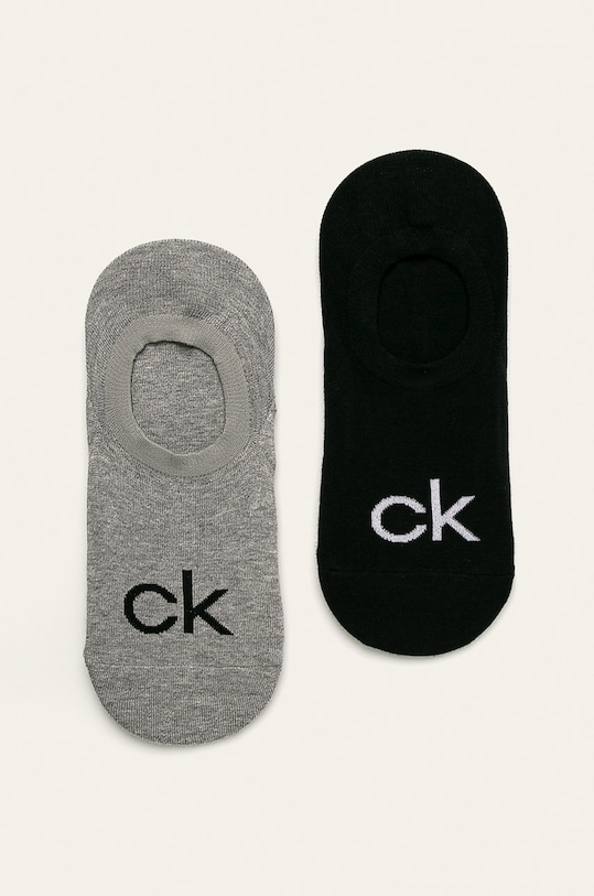 Calvin Klein - Stopki (2-pack) skarpetki krótkie szary 100001867.NOS