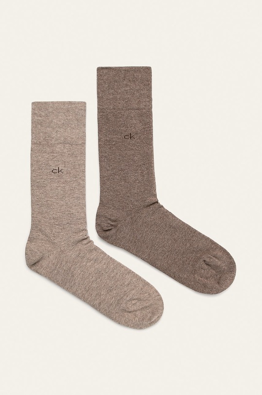 Calvin Klein - Ponožky (2-pak) dlhé ponožky béžová 100001876.NOS