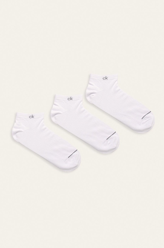 Calvin Klein - Členkové ponožky (3-pak) krátke ponožky biela 100001877.NOS